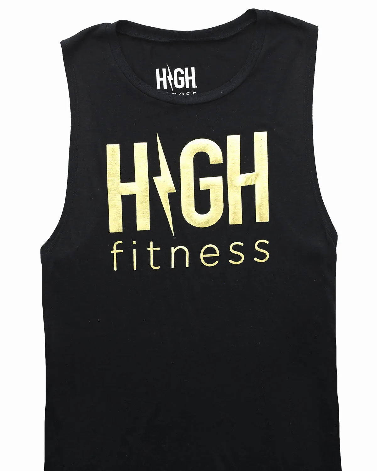 Gold Foil Muscle Tank | Black