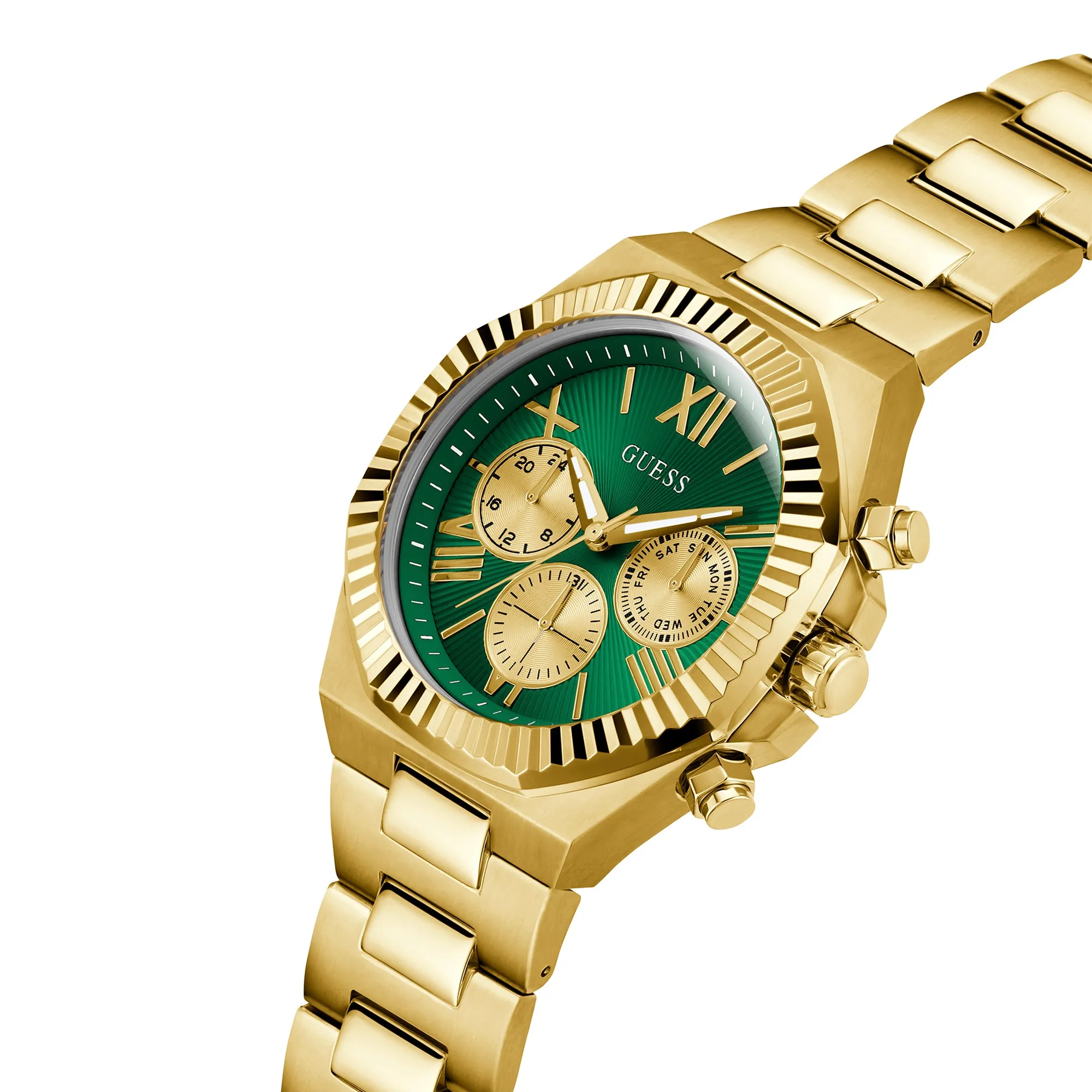 Guess Men's Watch Gold Tone Case Quartz