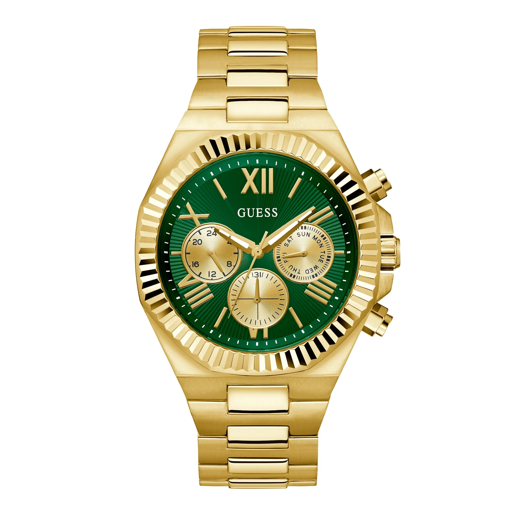Guess Men's Watch Gold Tone Case Quartz