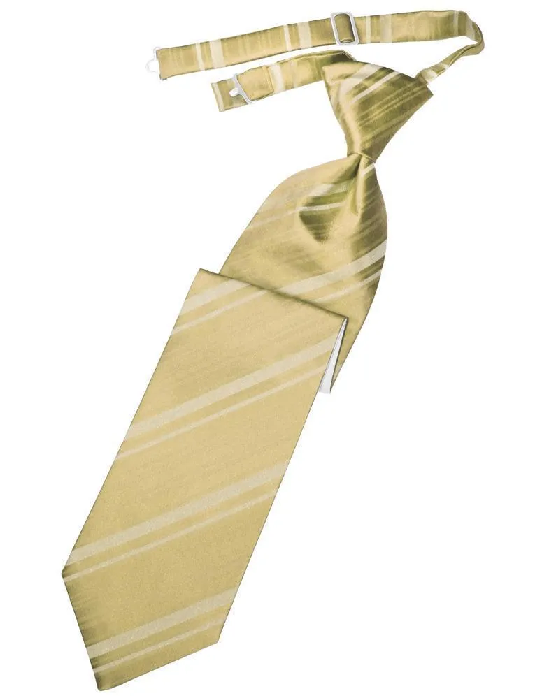 Harvest Maize Striped Satin Necktie