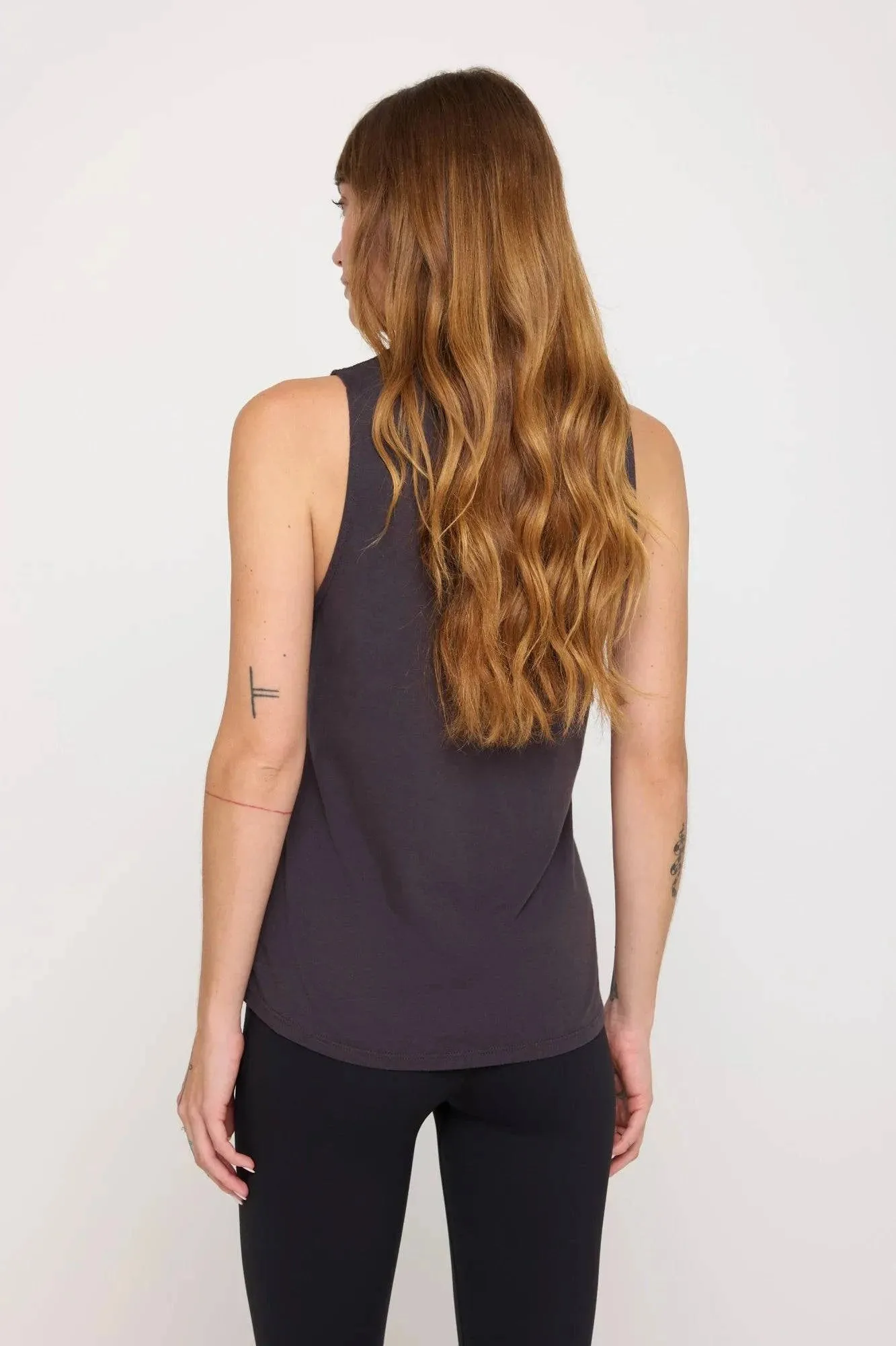 Higher Self Jade Muscle Tank by Spiritual Gangster | Vintage Black