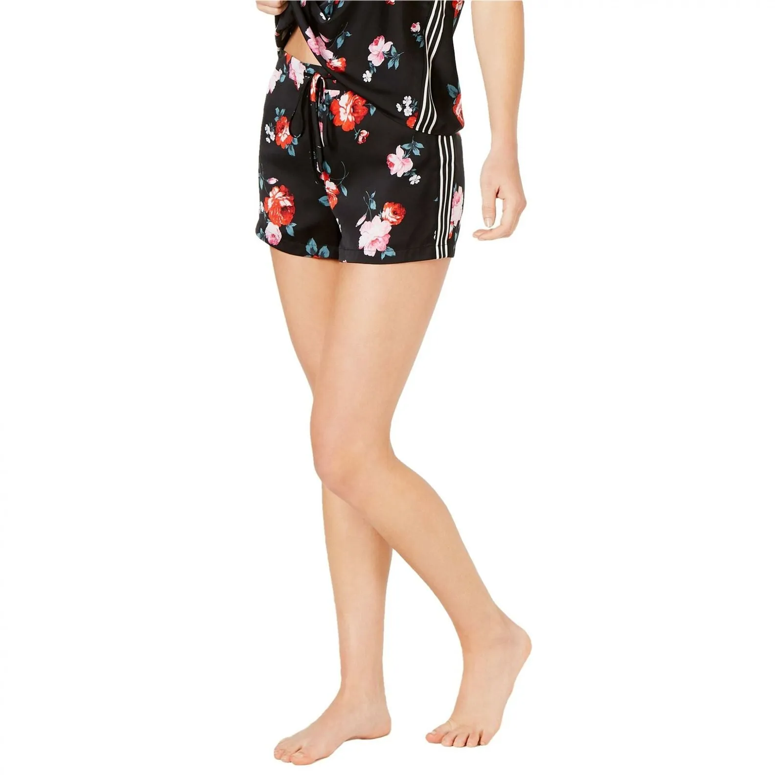 INC International Concepts Women's Plus Size Satin Tuxedo Stripe Pajama Shorts