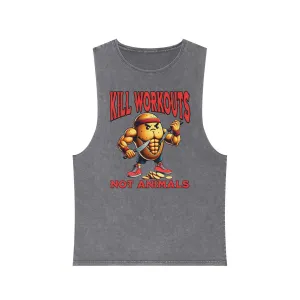 Kill Workouts Not Animals -  Stonewash Tank Top