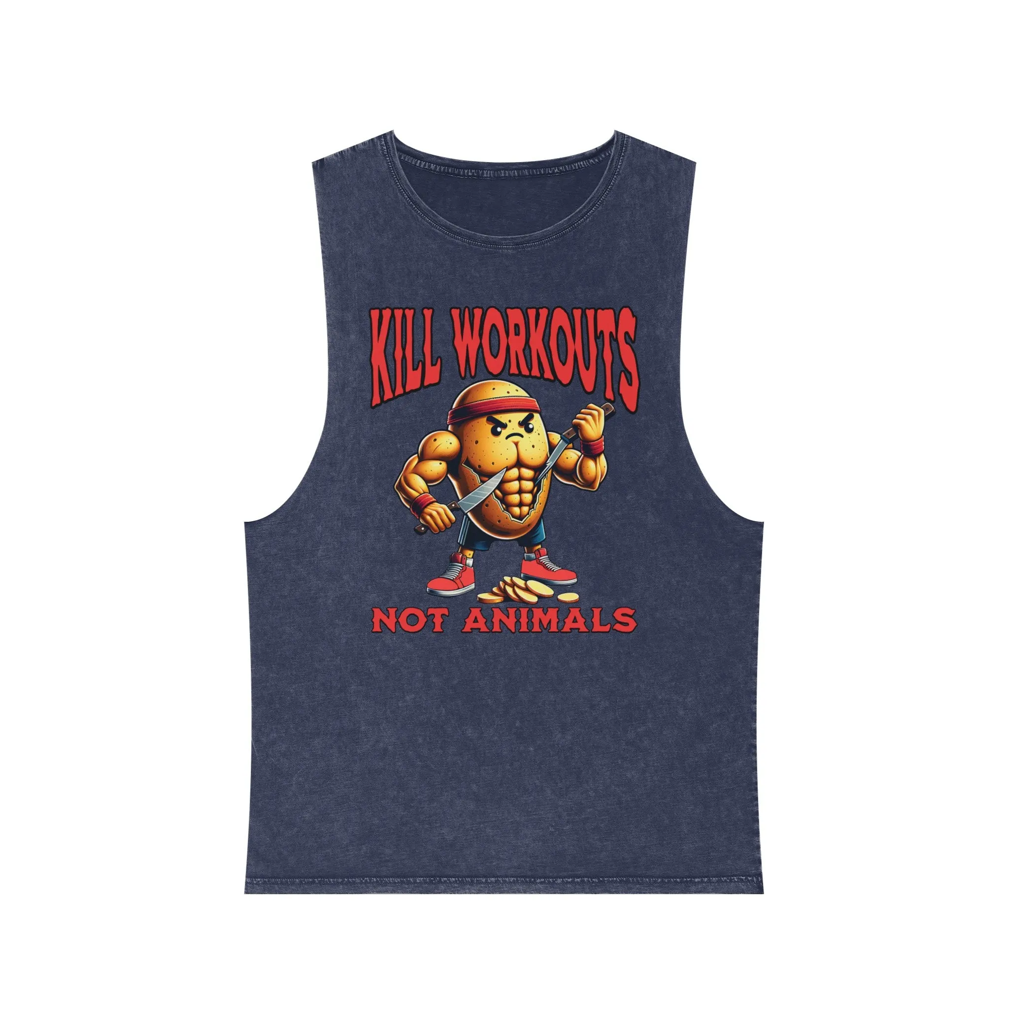 Kill Workouts Not Animals -  Stonewash Tank Top
