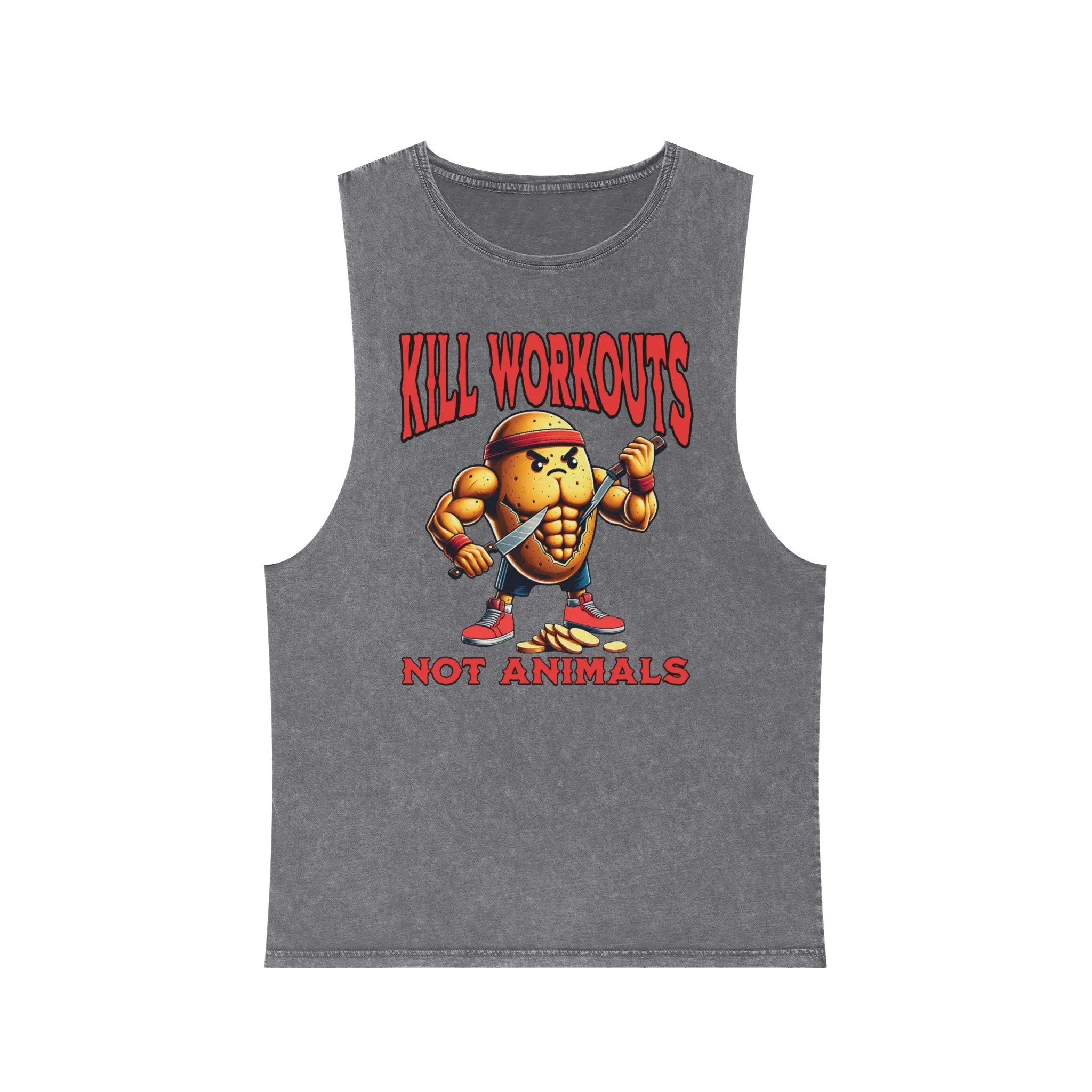 Kill Workouts Not Animals -  Stonewash Tank Top