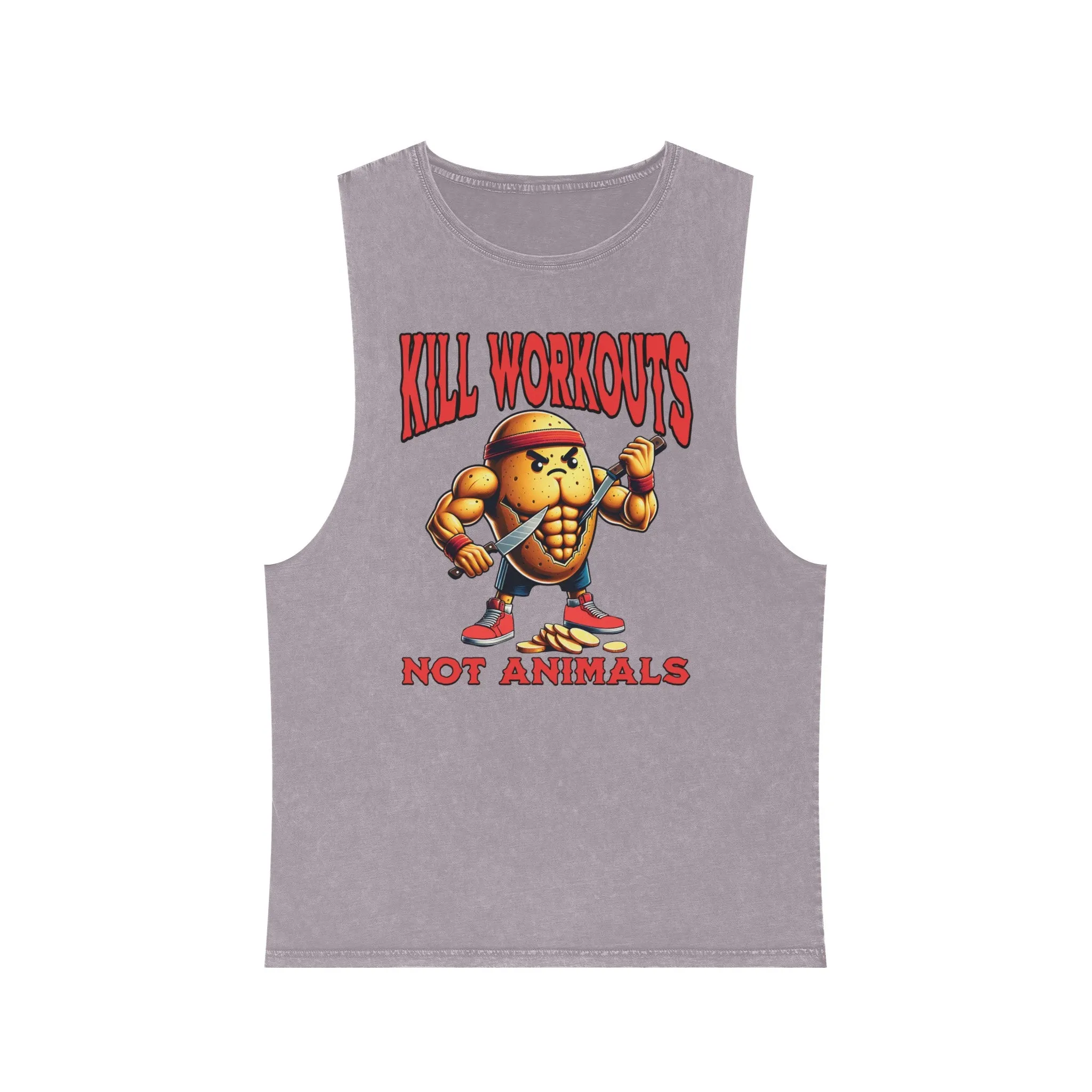 Kill Workouts Not Animals -  Stonewash Tank Top