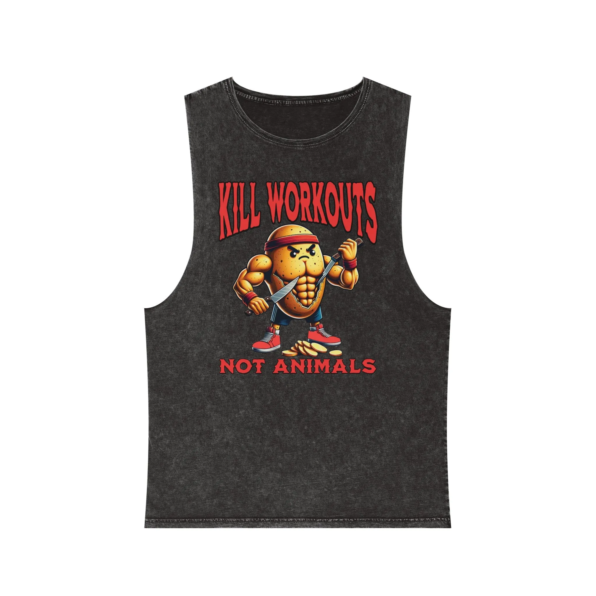 Kill Workouts Not Animals -  Stonewash Tank Top