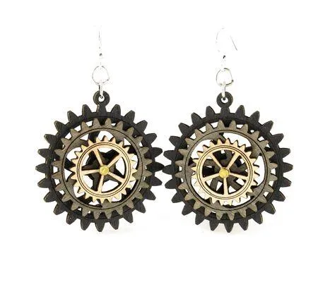 Kinetic Gear Earrings 5004E