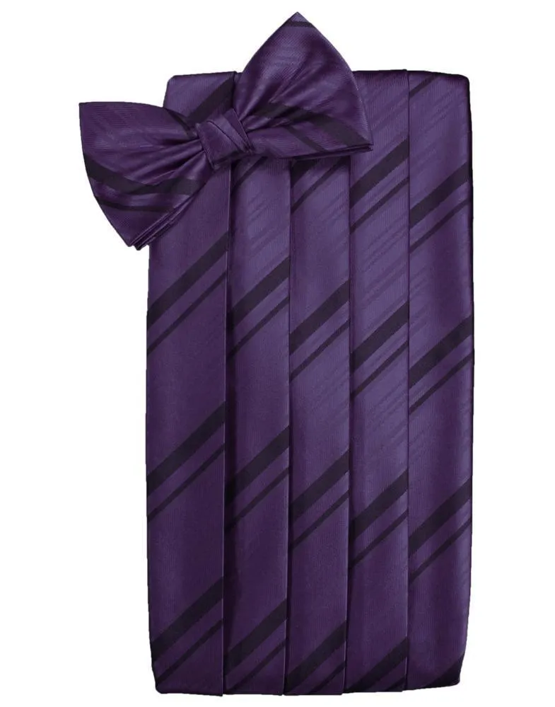Lapis Kids Striped Satin Cummerbund
