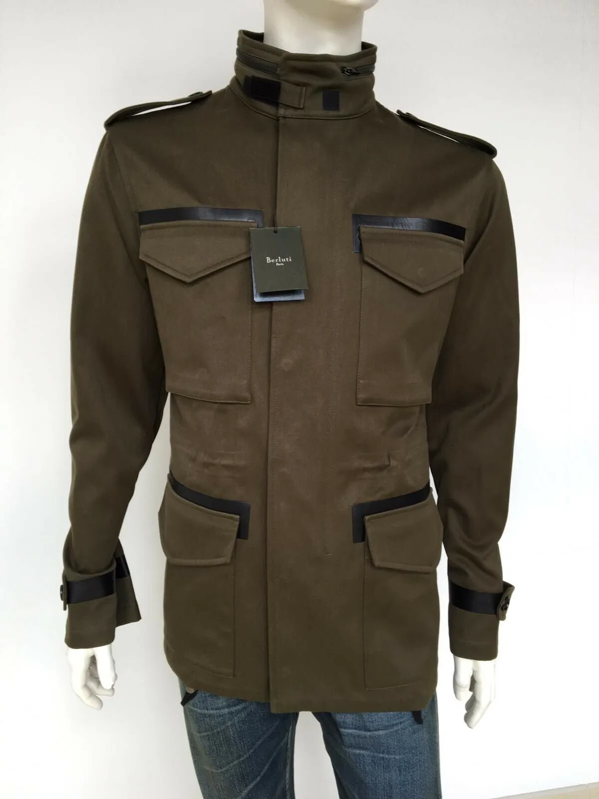 Leather Trim Field Jacket
