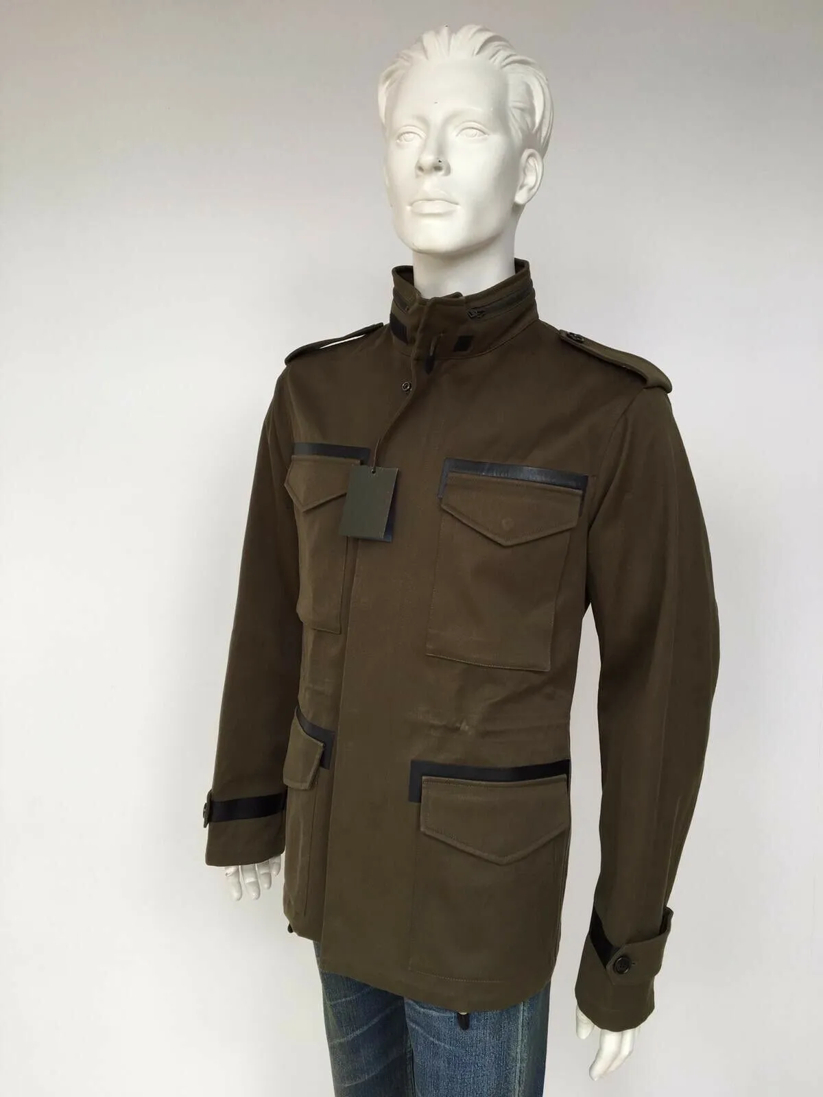 Leather Trim Field Jacket