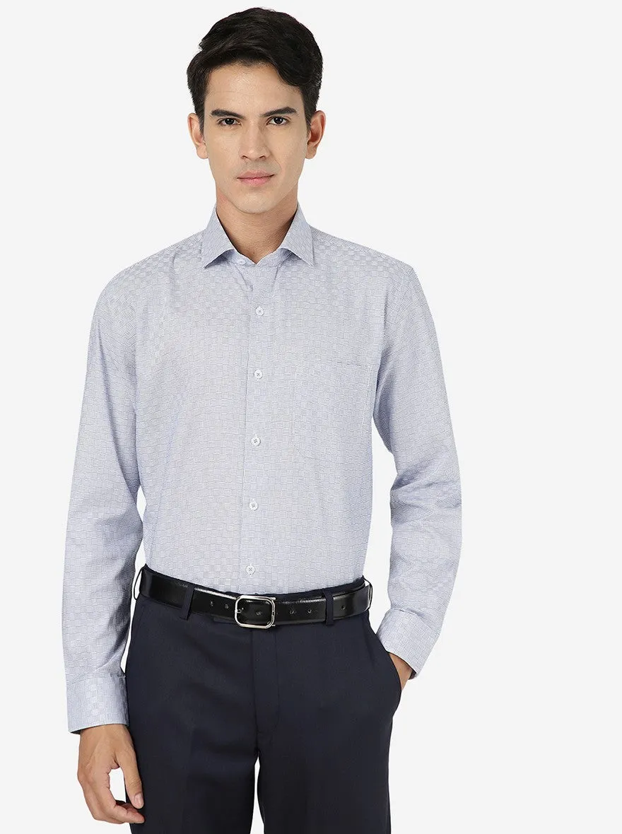 Light Blue Solid Regular fit Formal Shirt | JadeBlue