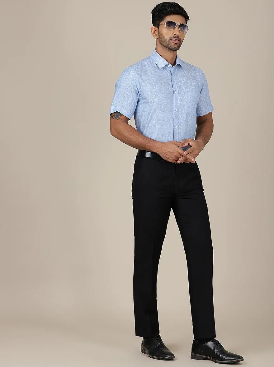 Light Blue Solid Regular Fit Formal Shirt | JadeBlue