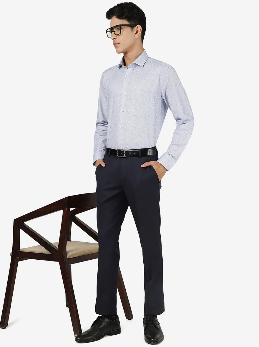 Light Blue Solid Regular fit Formal Shirt | JadeBlue