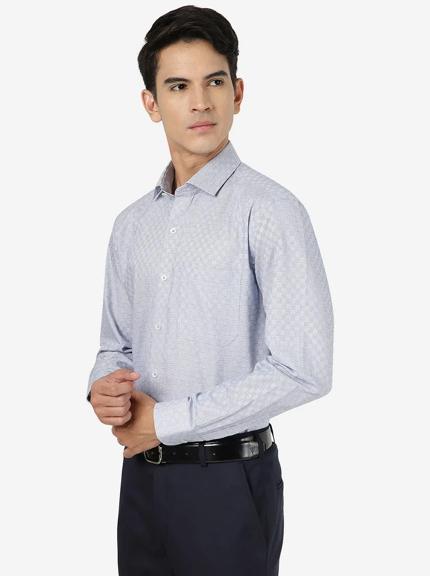 Light Blue Solid Regular fit Formal Shirt | JadeBlue