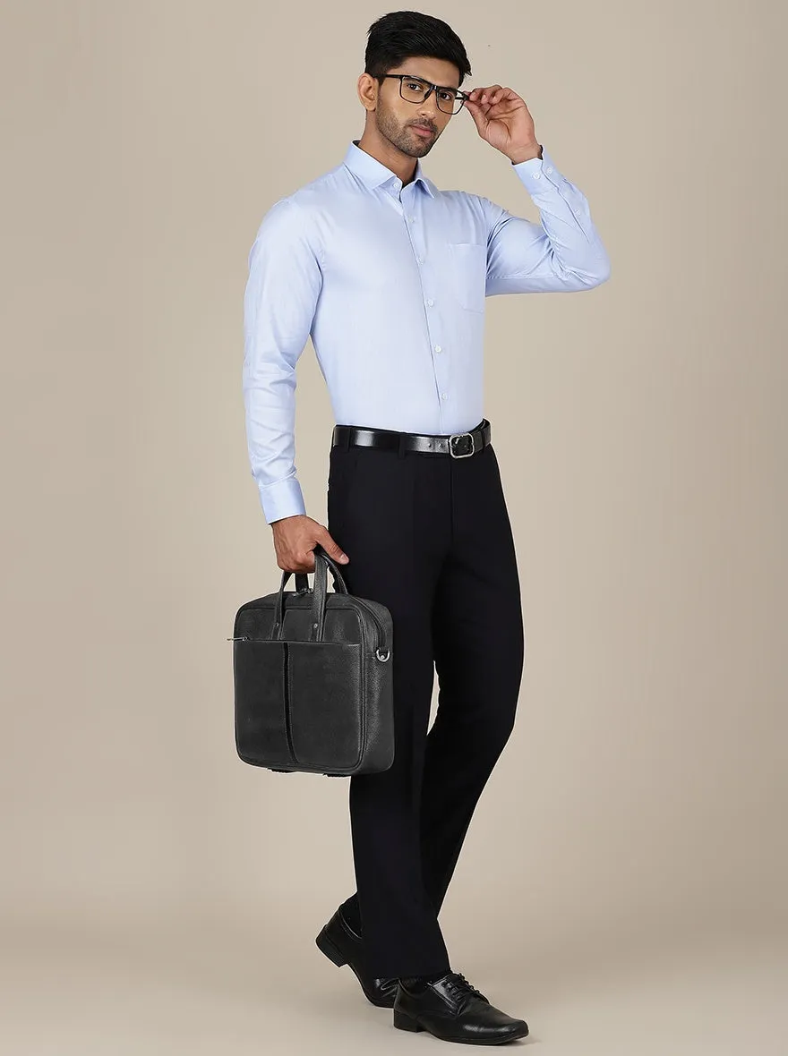 Light Blue Solid Slim Fit Formal Shirt | JadeBlue