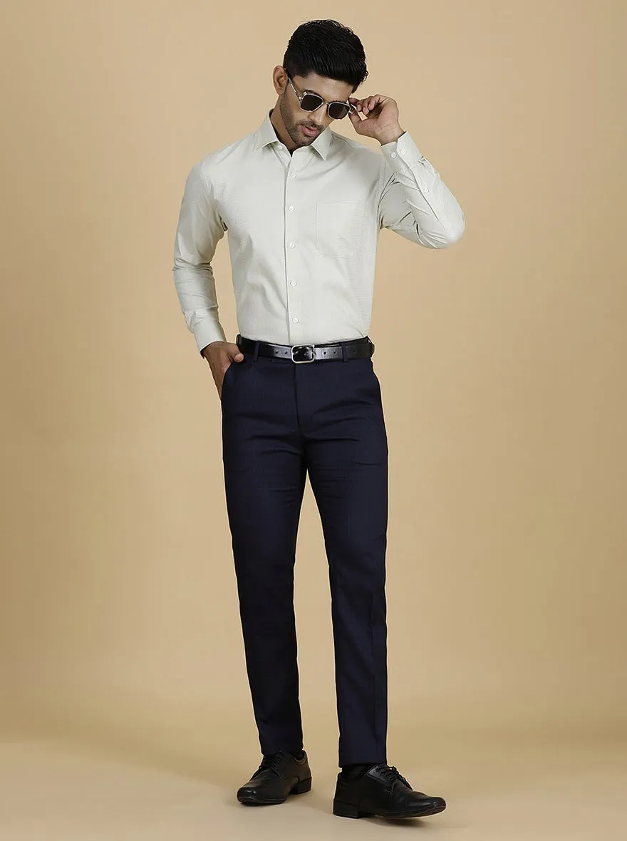 Light Green Solid Slim Fit Formal Shirt | JadeBlue