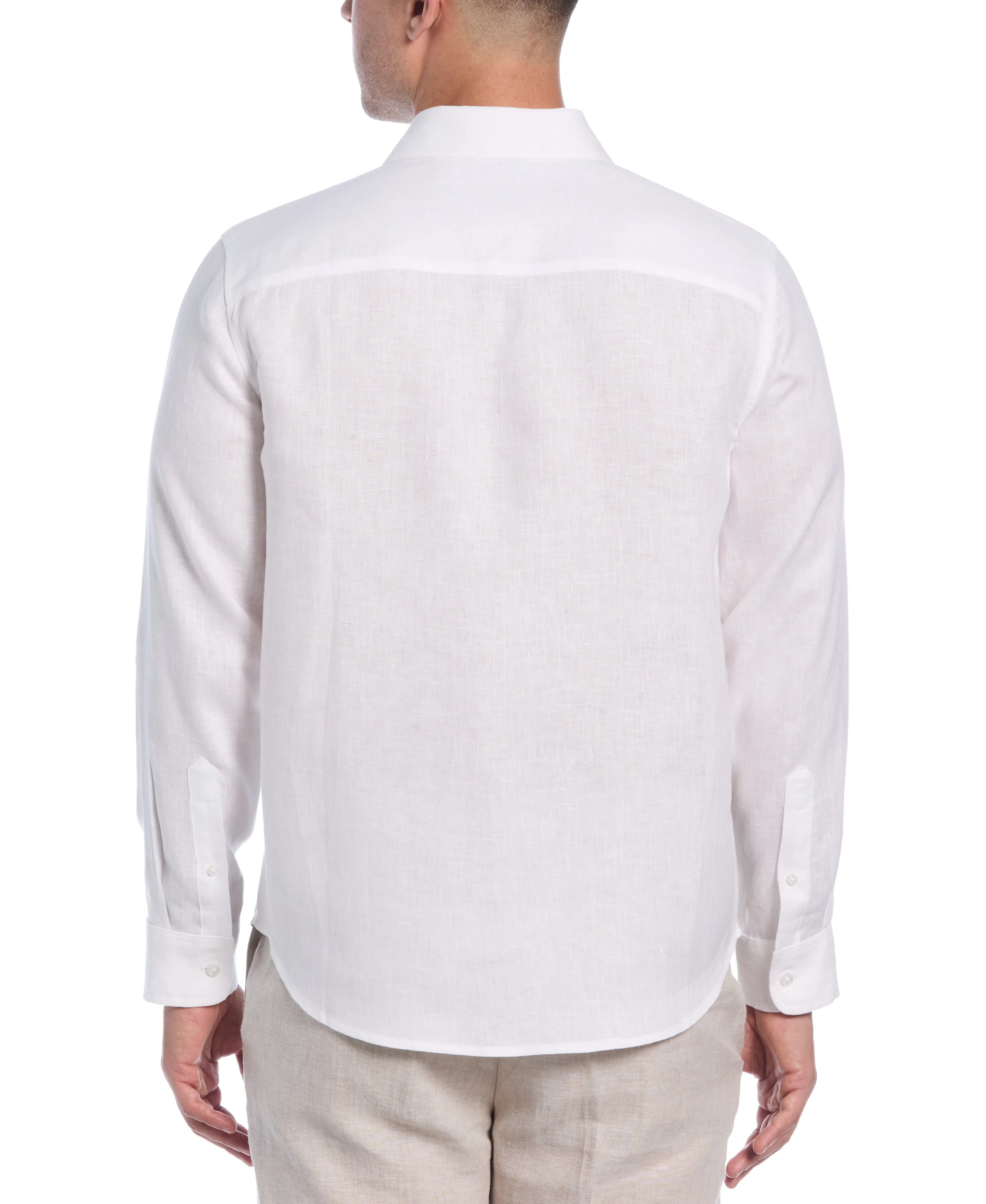 Linen Engineered Tropical Print Shirt