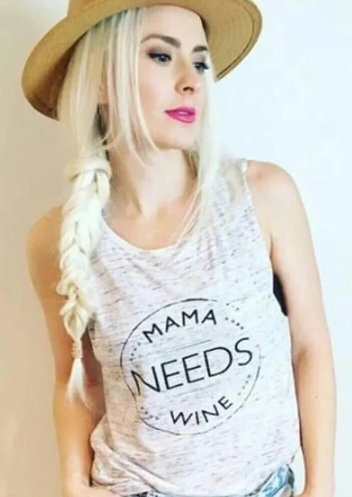 Mama Needs Wine - Muscle Tank