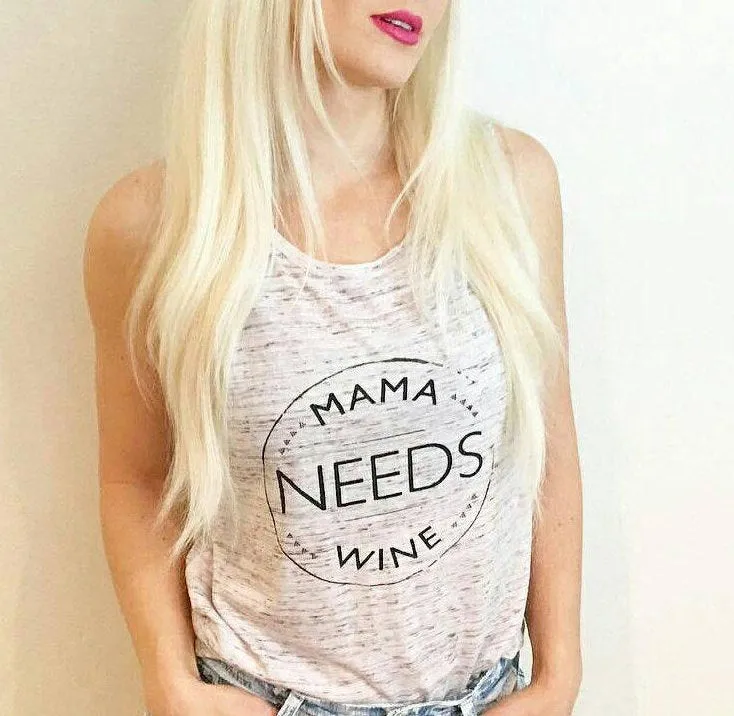 Mama Needs Wine - Muscle Tank