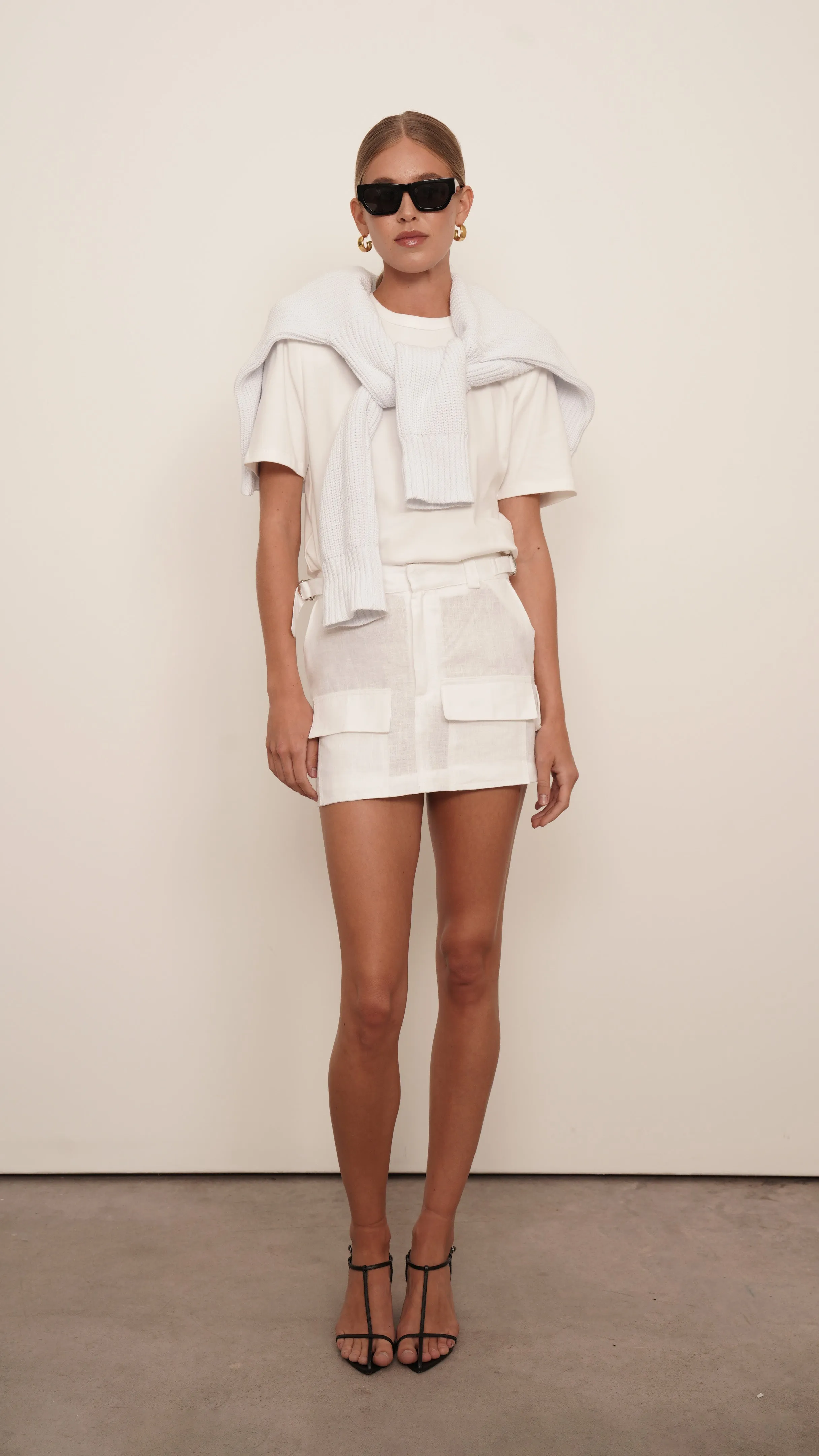 MARSHA CARGO SKIRT - WHITE