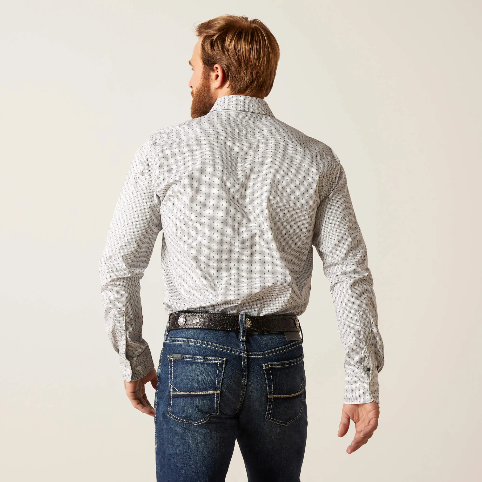 Men’s Ariat Grey Maddox Stretch Modern Fit Shirt