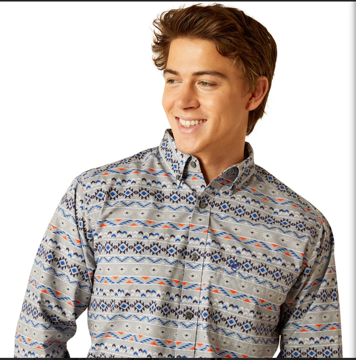 Men’s Ariat Grey Richie Fitted Shirt