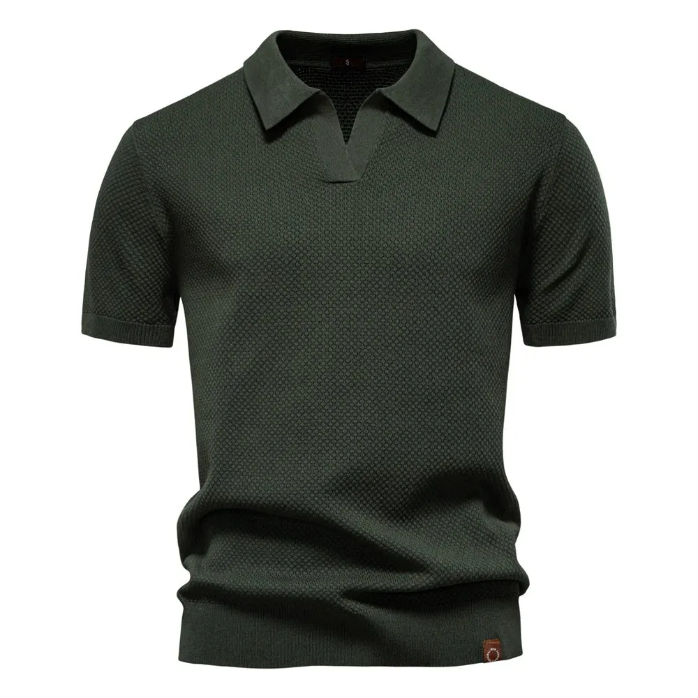 Men’s Breathable Summer Polo Shirt – Lightweight Stretchable Short-Sleeve Polo for Business Casual Style