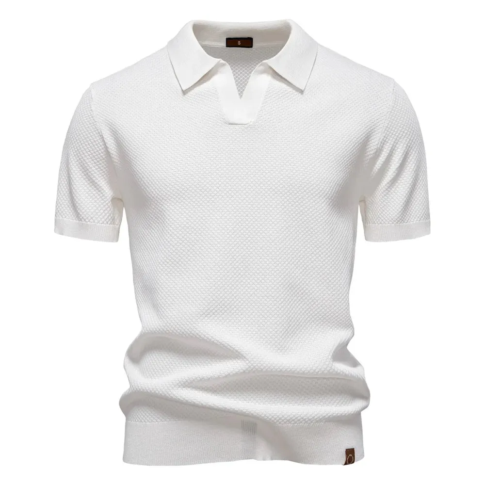 Men’s Breathable Summer Polo Shirt – Lightweight Stretchable Short-Sleeve Polo for Business Casual Style