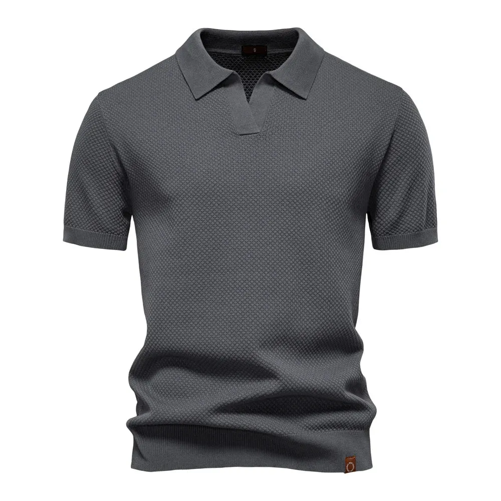 Men’s Breathable Summer Polo Shirt – Lightweight Stretchable Short-Sleeve Polo for Business Casual Style