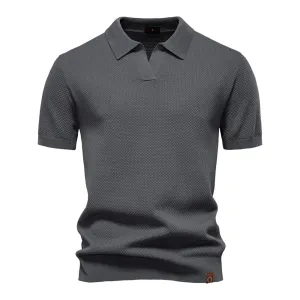 Men’s Breathable Summer Polo Shirt – Lightweight Stretchable Short-Sleeve Polo for Business Casual Style