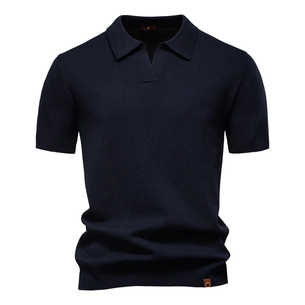 Men’s Breathable Summer Polo Shirt – Lightweight Stretchable Short-Sleeve Polo for Business Casual Style