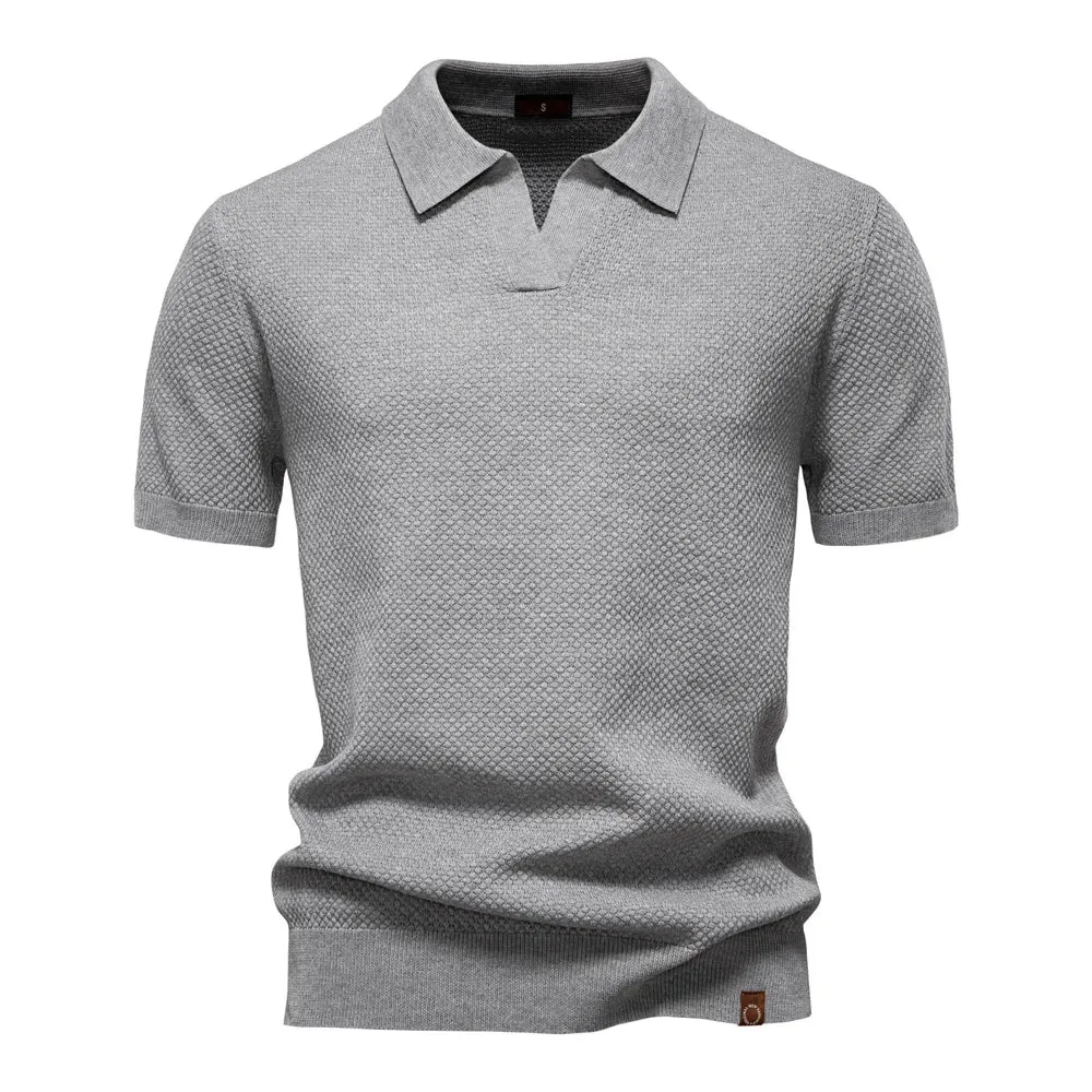 Men’s Breathable Summer Polo Shirt – Lightweight Stretchable Short-Sleeve Polo for Business Casual Style
