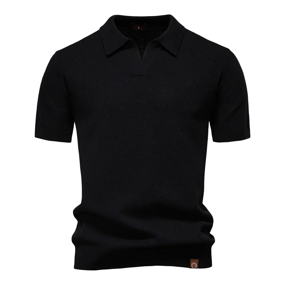 Men’s Breathable Summer Polo Shirt – Lightweight Stretchable Short-Sleeve Polo for Business Casual Style