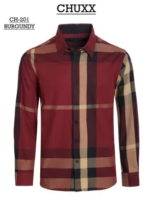 Men’s Burgundy Berry Print Shirt