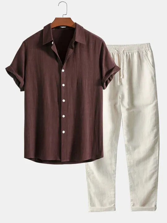 Men's Casual Pants And Top Summer Set | Two Piece
