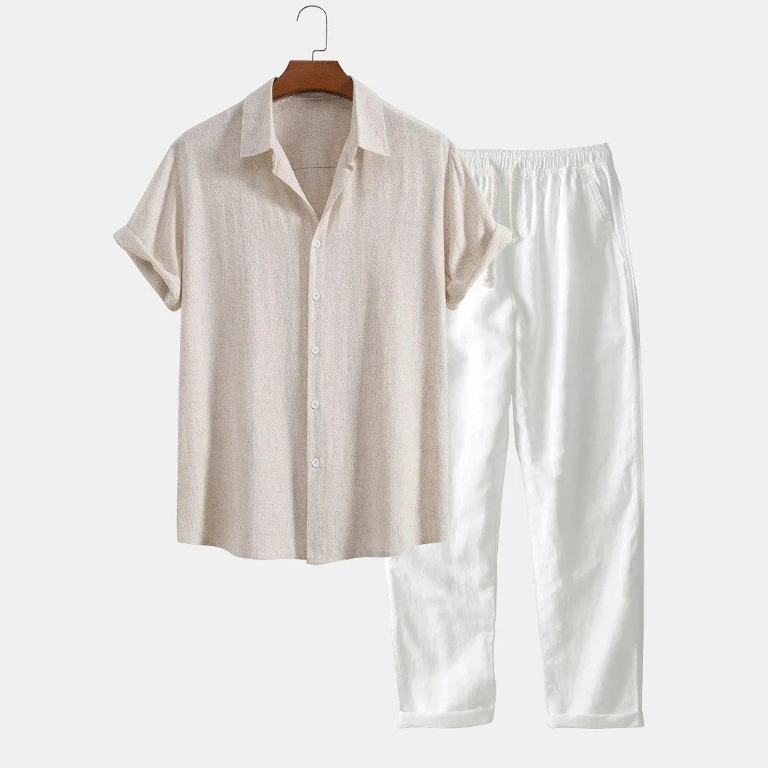 Men's Casual Pants And Top Summer Set | Two Piece
