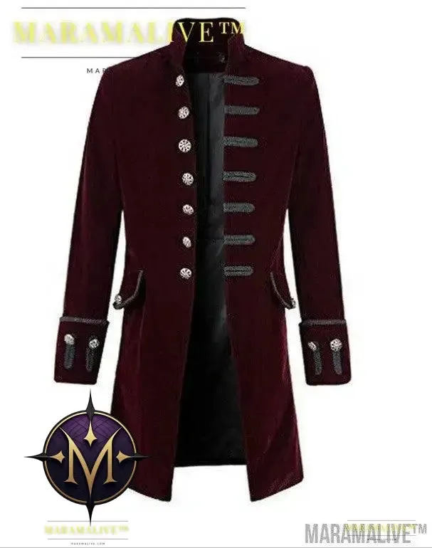 Men's Coat Fashion Steampunk Retro Men's Uniform