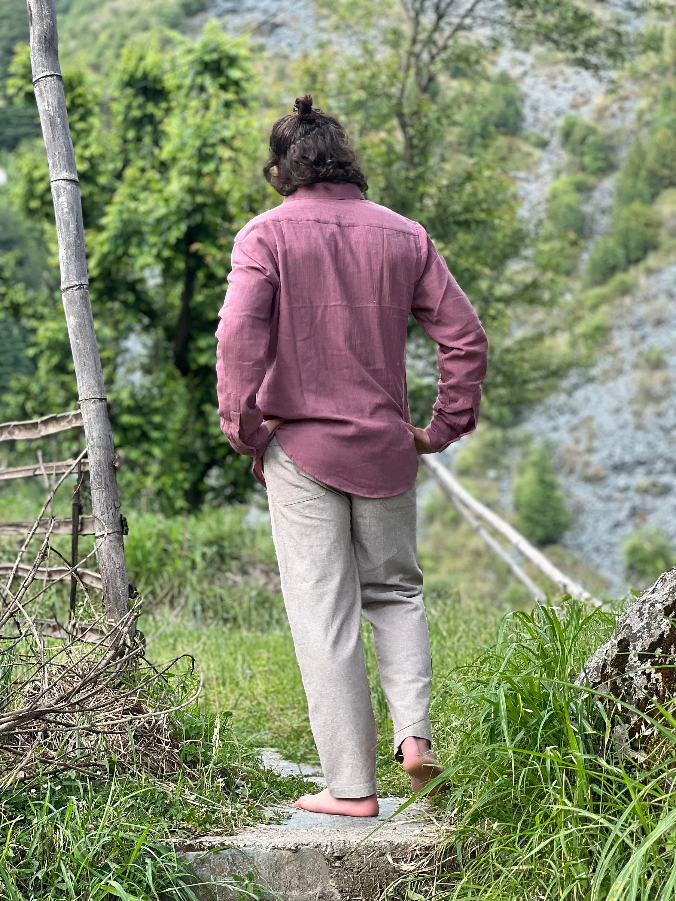 Men's Hemp Beach Pants with Four Pockets, 100% Hemp