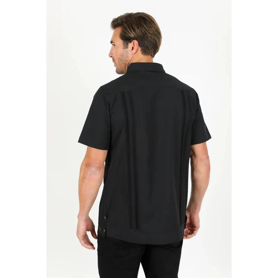 Men's Modern Black GUAYABERA Shirt