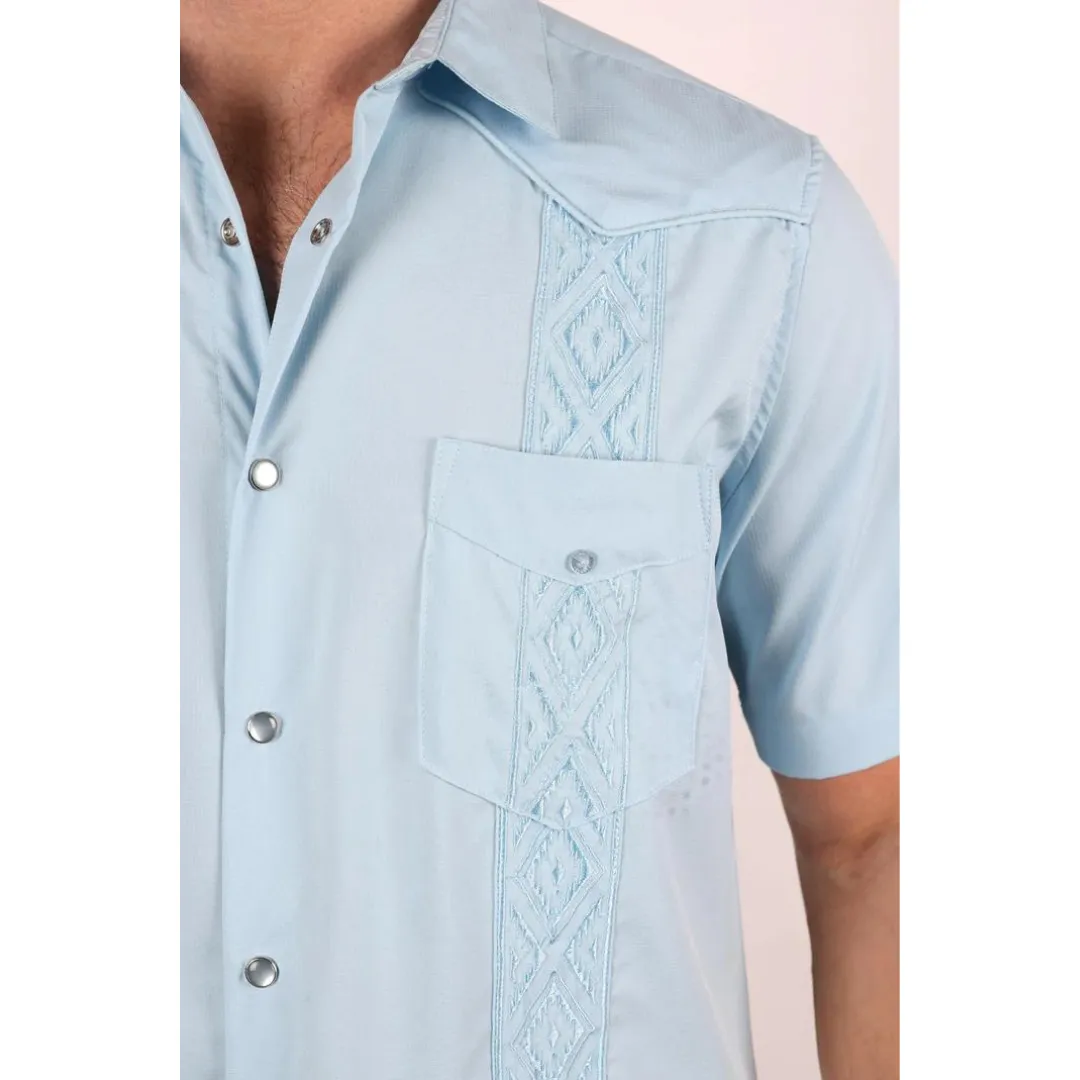 Men's Modern Light Blue GUAYABERA Shirt