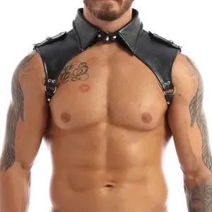 Men's Steampunk Leather Shoulder Armor Harness
