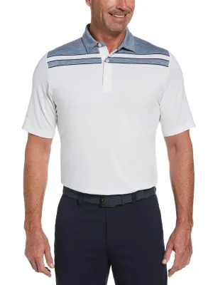 Mens Swing Tech™ Engineered Chevron Print Jacquard Golf Polo