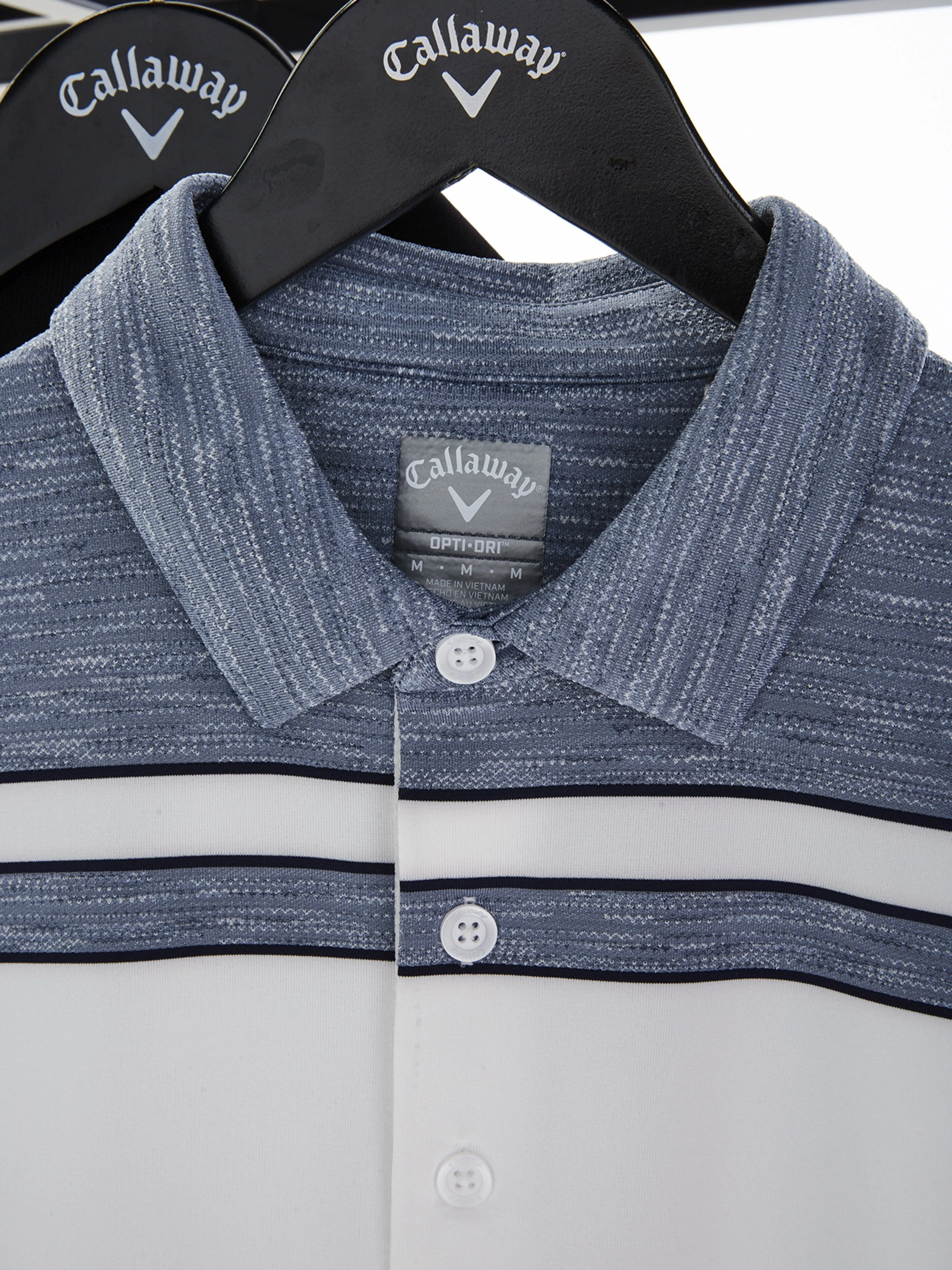 Mens Swing Tech™ Engineered Chevron Print Jacquard Polo