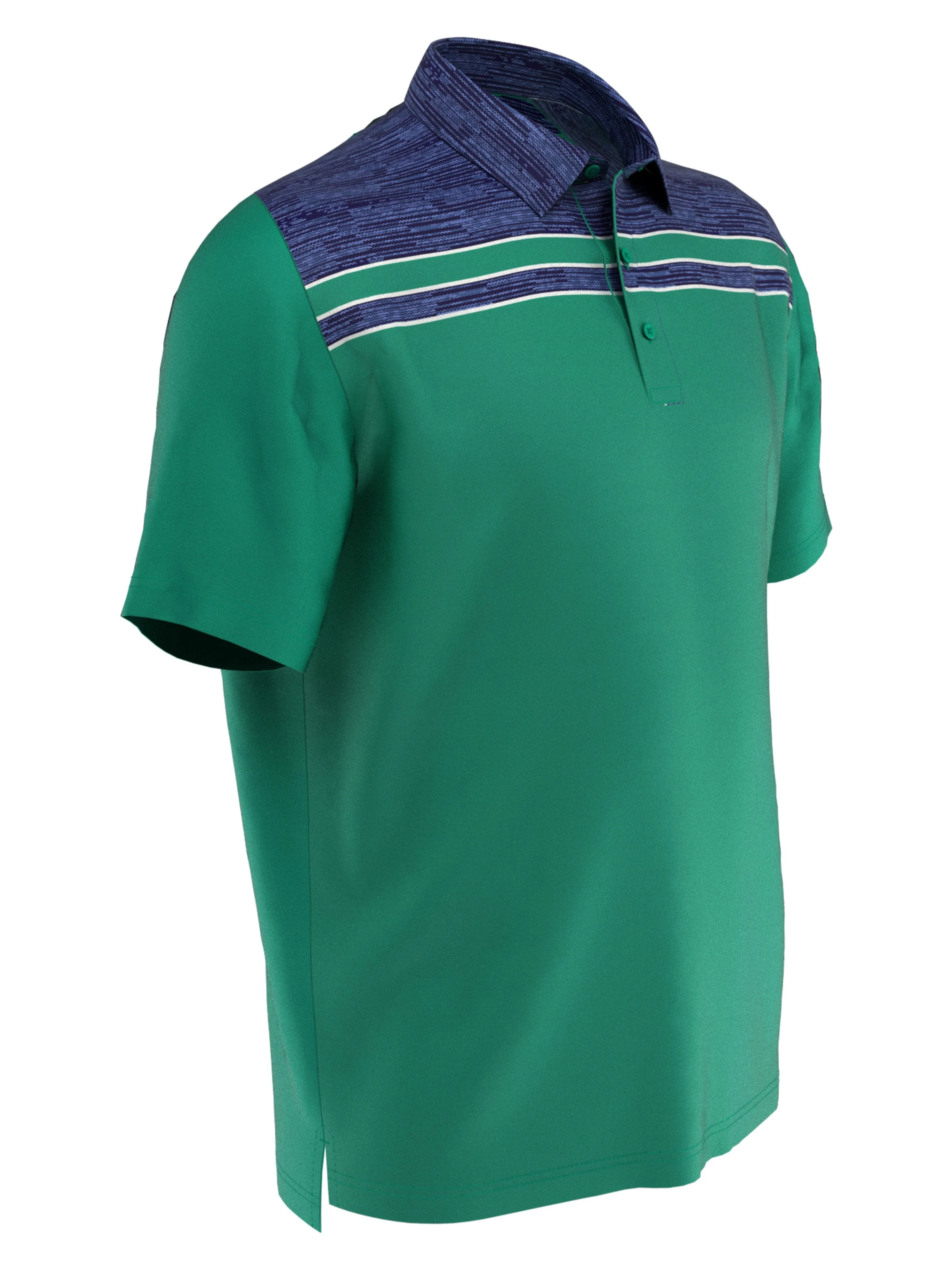Mens Swing Tech™ Engineered Chevron Print Jacquard Polo