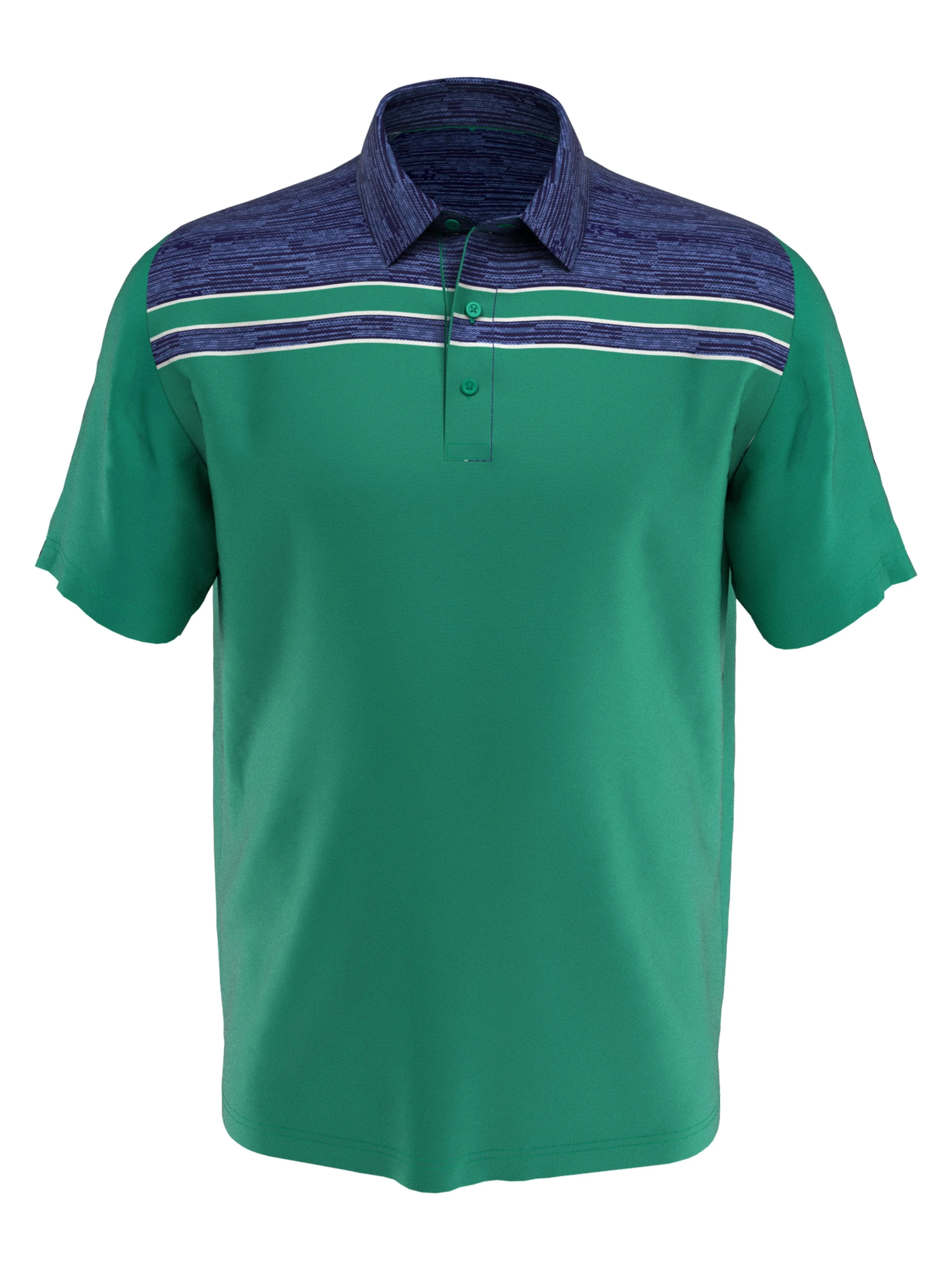 Mens Swing Tech™ Engineered Chevron Print Jacquard Polo