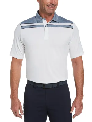 Mens Swing Tech™ Engineered Chevron Print Jacquard Polo