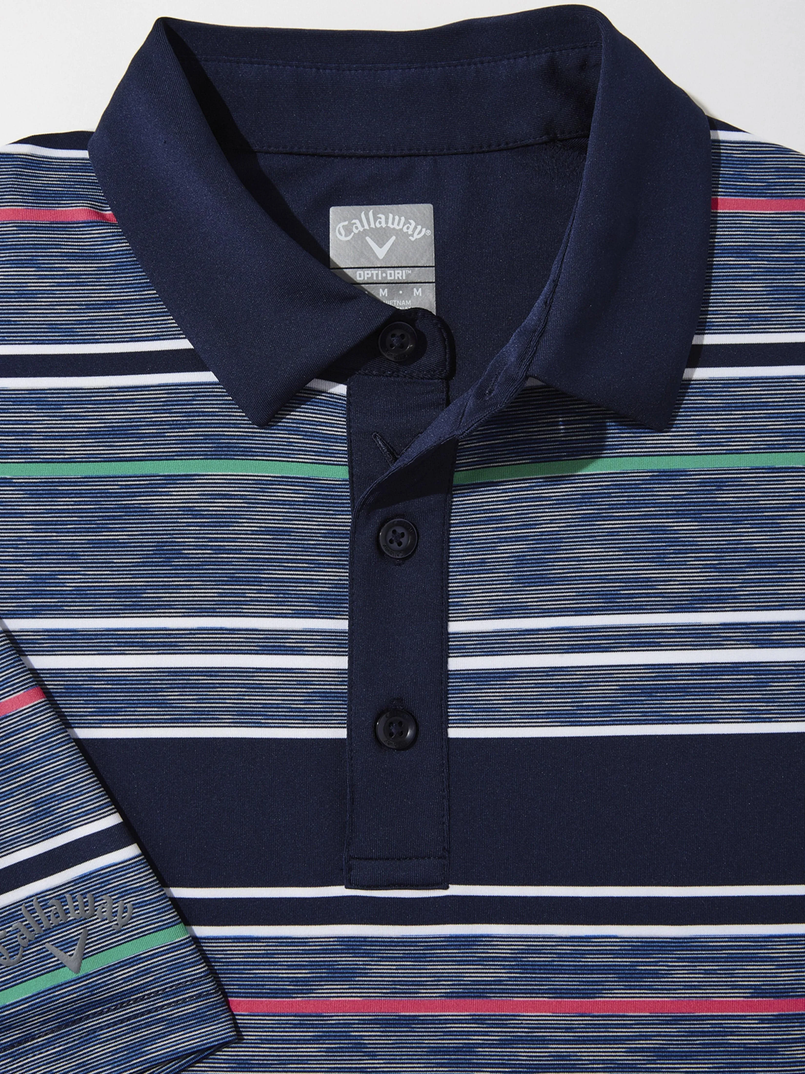 Mens Swing Tech™ Marled Texture Stripe Polo
