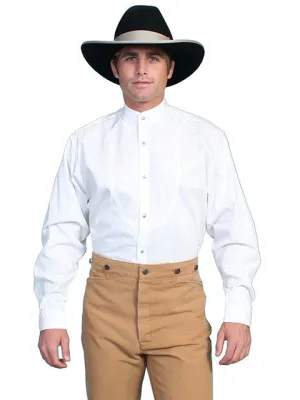 Men's Western Shirt Collection: Scully Rangewear Bib Tone On Tone White