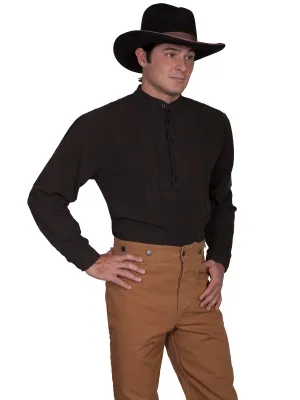 Men's Western Shirt Collection: Scully Rangewear Pullover Pleated Bib